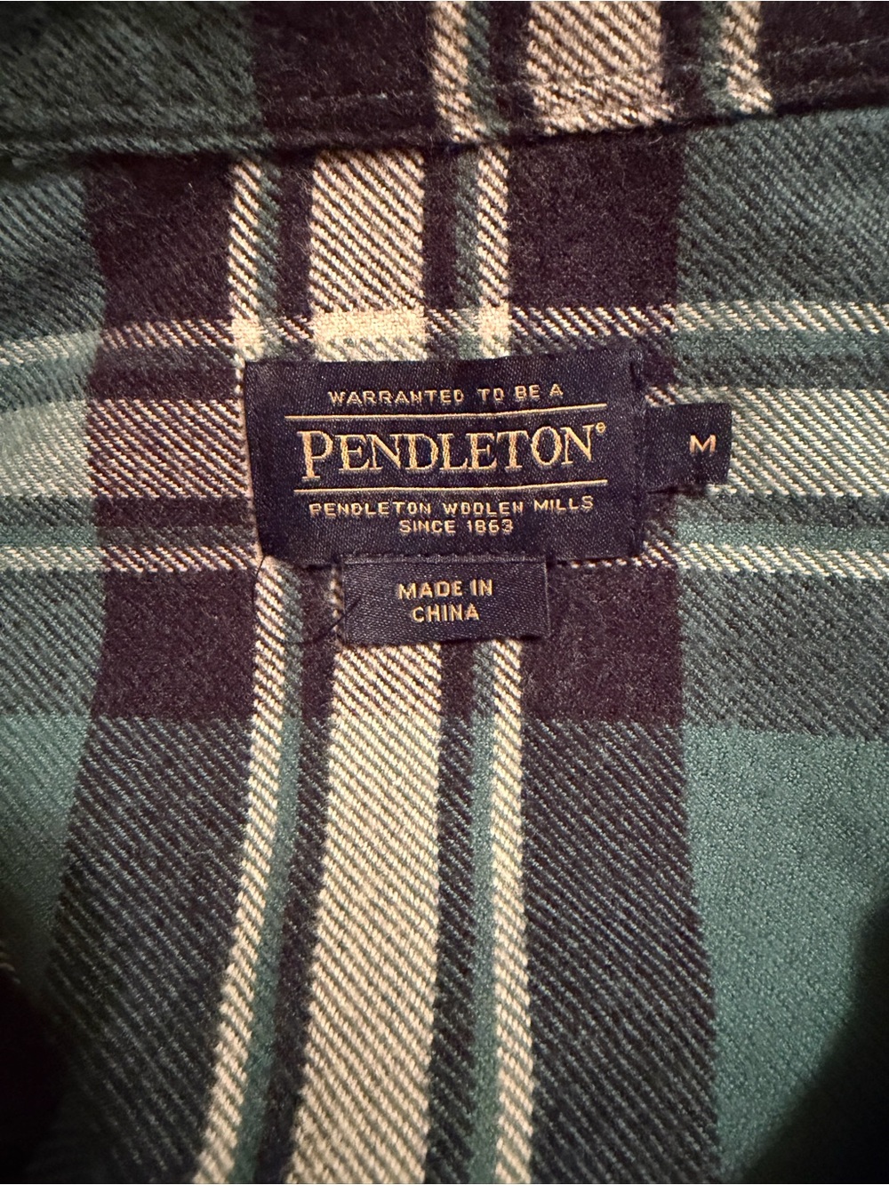 PENDLETON ladies cotton Teal plaid soft flannel shirt size Medium LNWOT+ - Picture 4 of 11